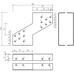 Gerberbeslag Type 2 G55 150 6" - 190x2x154 - 10