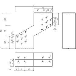 Gerberbeslag Type 2 G55 175 7" - 190x2x180 - 10
