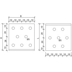 Hulpladevinkel 100x100x2.5x80 - 50