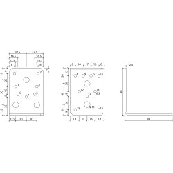 Vinkelbeslag V1 89x89x2.5x65 - 50