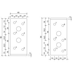 Vinkelbeslag V10 93x93x3.0x40 - 50
