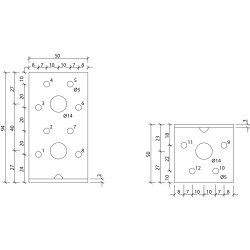 Vinkelbeslag V12 94x50x3.5x50 - 50