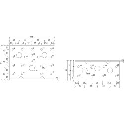 Vinkelbeslag V14 91x52x3.0x116 - 25