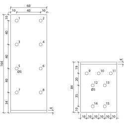 Vinkelbeslag V17 164x84x4.0x60 - 25