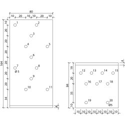 Vinkelbeslag V18 164x84x4.0x80 - 25