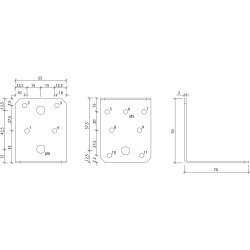 VINKELBESLAG V6-70x70x2x55 A4 