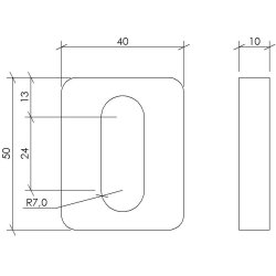 Underlagsskive 40x50x10