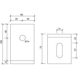 Betonvinkel G55 100x75x8.0x60-14 - 10