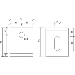 Betonvinkel G55 75x75x6.0x50-14 - 10
