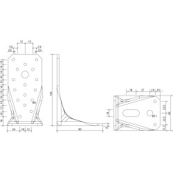 Euro vinkel G55 135x90x4.0x65rib - 20