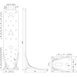 Euro vinkel G55 285x90x4.0x65rib - 20