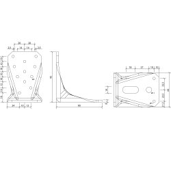Euro vinkel G55 95x90x4.0x65rib - 20
