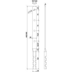 Stolpebrer type S 450x30x5.0
