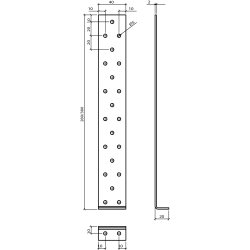 Stolpebrer Type L2 280x20x2.0x40