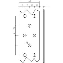Vindgitterbnd A4 40x2.0-25m