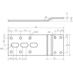 Vinduesmontagebeslag VM 155x55x3