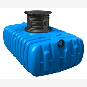 Regnvandstank, blå, 1500L