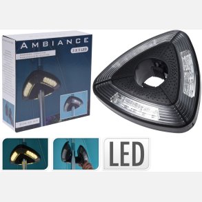 Paraplylampe 3x5 LED batteridrevet