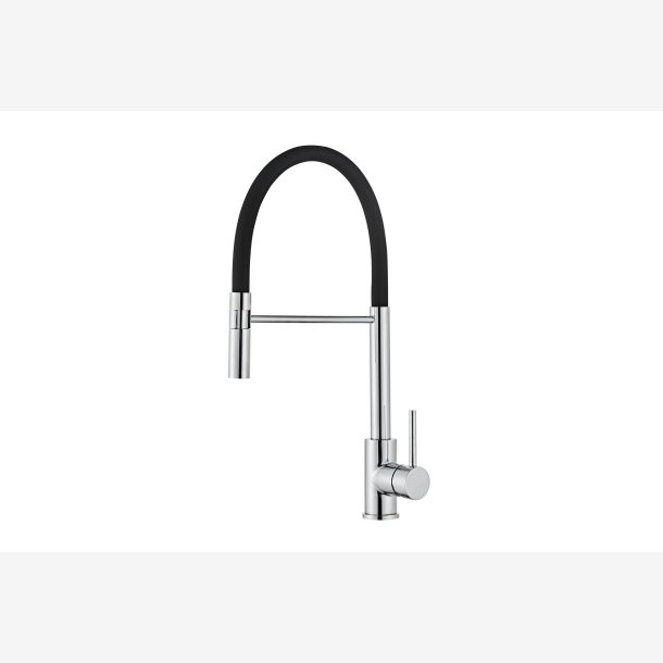 K&oslash;kkenarmatur, m/fleks tud, krom