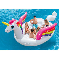 Unicorn oppustelig Mega Party Island