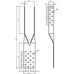 Gaffelanker 50x320x1.5