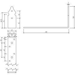 T�rv tagkrog sort 120x250x5.0x45