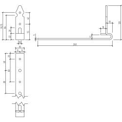 T�rv tagkrog sort 120x260x5.0x30