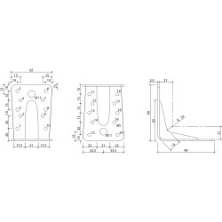 VINKELB.- V2 - 90x90x2x65 - A2
