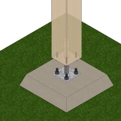 Stolpebrer Type B2 80x80x25-100