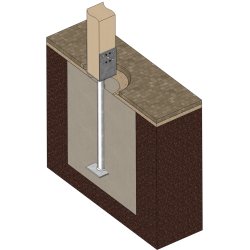 Stolpebrer Type UR 100x90x137+500