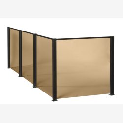 Smart Fence - Glas r&oslash;gfarvet 6 mm - modul 95  